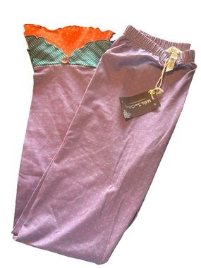 Matilda Jane Lavender Polka Leggings with Orange & Mint Accents